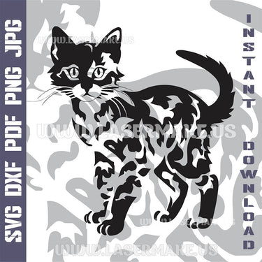 Cat Laser and Cricut SVG Vector Files